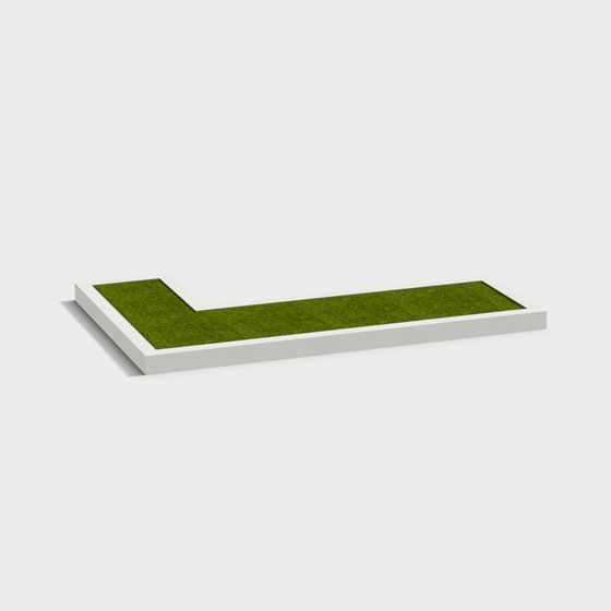 L-Shaped Garden Bed 3D Model