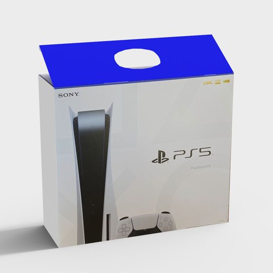 Realistic PS5 Packaging Box 3D model