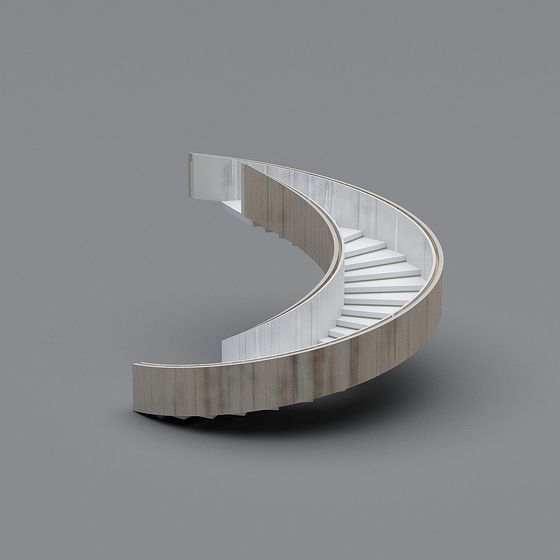 Unique Low-Poly 3D Stair Model
