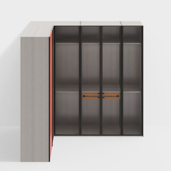 Stylish Minimalist Storage Cabinet 3D model