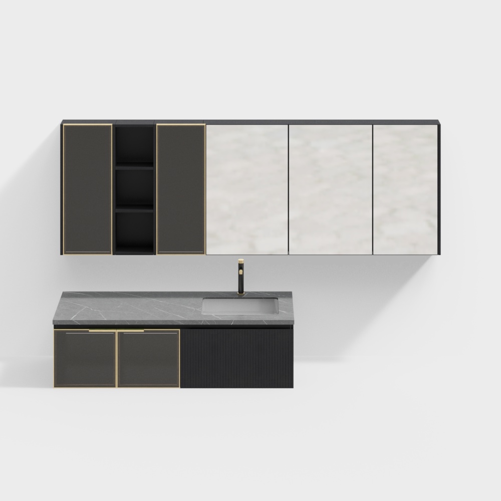 9.14 Custom CV-6123 Bathroom Cabinet Rendering 2