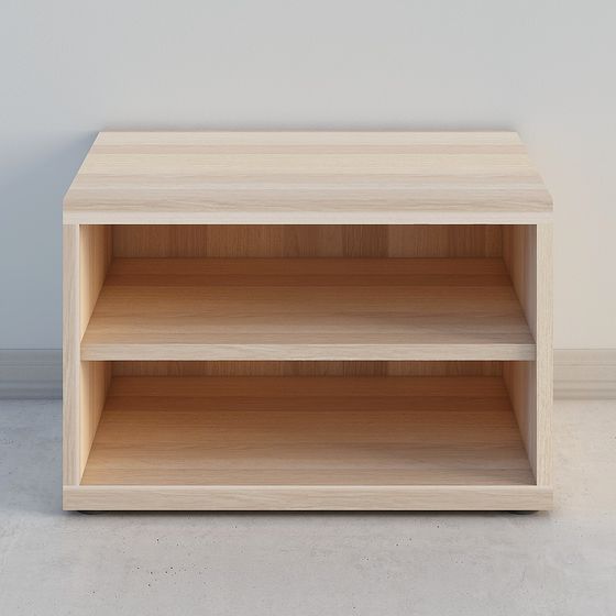 Minimalistic Wooden Storage Shelf 3D model