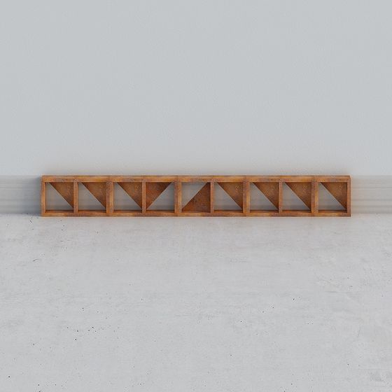 Industrial Style Metal Grate Rack 3D model