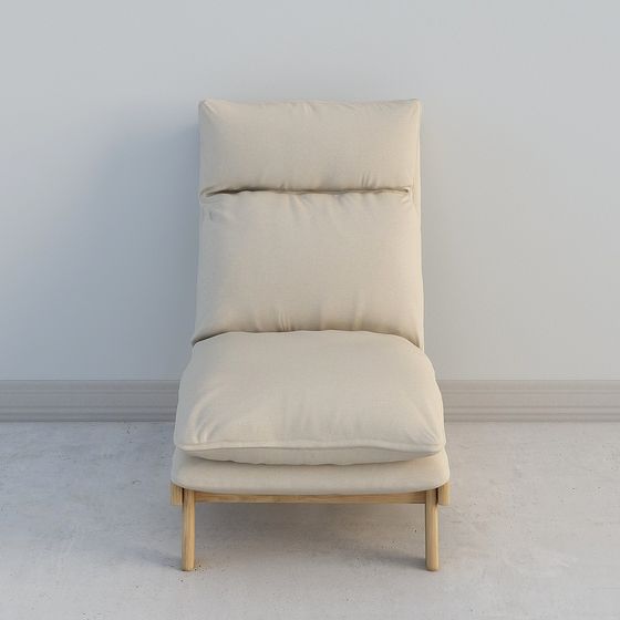 Cozy Lounge Chair 3D model for Stylish Interiors