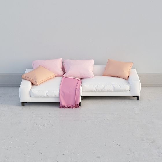 Modern Low-Poly Sofa 3D model