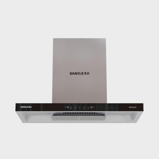 Sleek Black Range Hood 3D Model