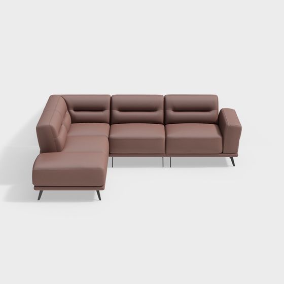 Modern Low-Polygon Sofa 3D model