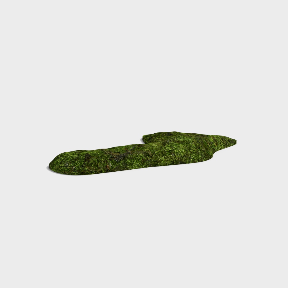 Moss-Covered Rock 3D Model for Creative Projects