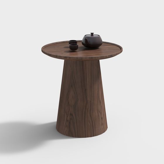 Realistic Round Table 3D model for Contemporary Spaces