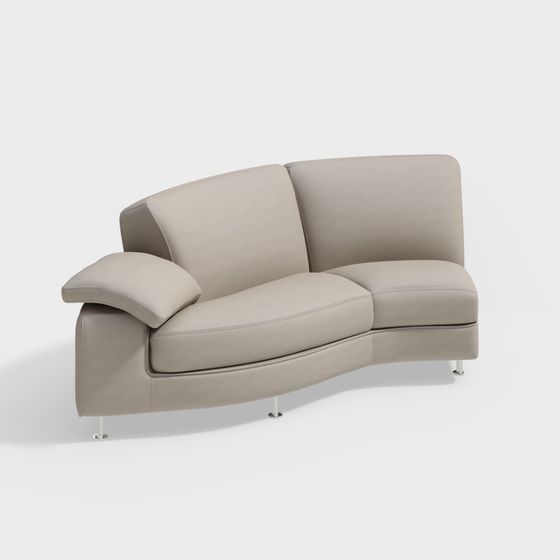 Elegant Low-Poly Sofa 3D Model for Modern Interiors