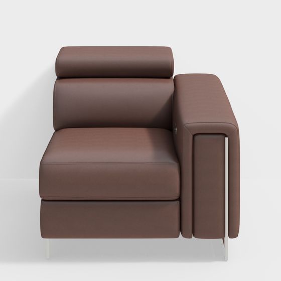 Stylish Urban Comfort Low-Poly Sofa 3D model