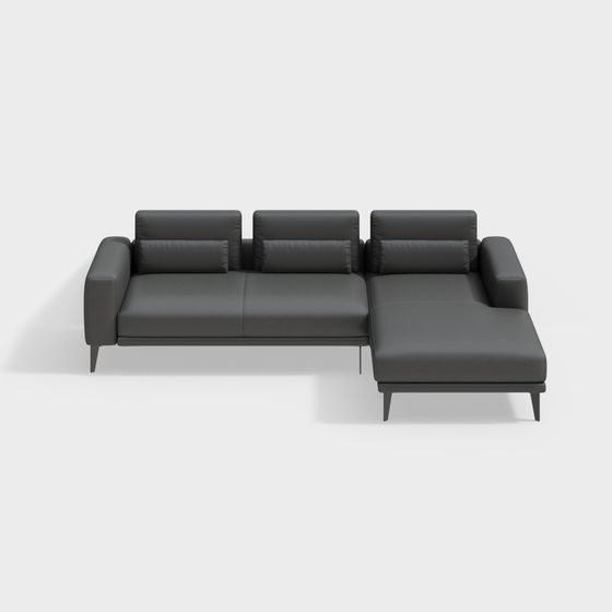 Elegant Low Polygon Sofa 3D Model for Creative Spaces