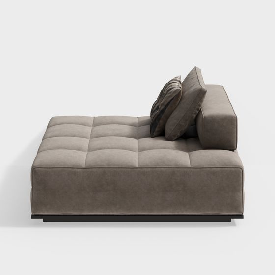 Elegant Low-Poly 3D Sofa Model for Modern Interiors