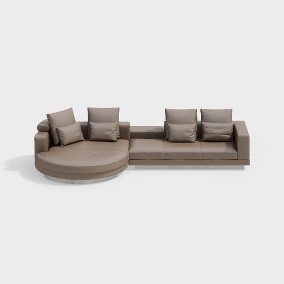 Modern Low Poly Sofa 3D model for Stylish Spaces