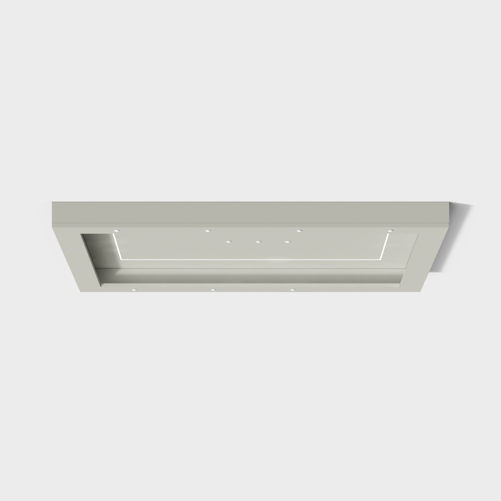 Flat roof + side hanging + round light trough