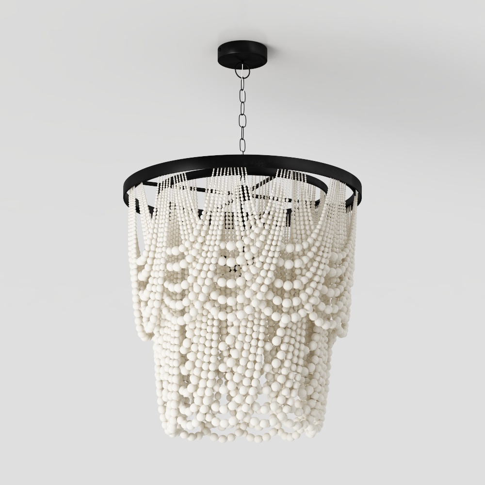 Elegant Low-Poly Chandelier 3D model