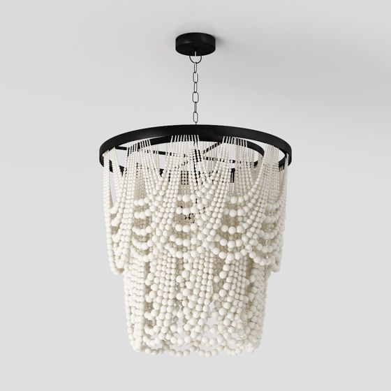 Elegant Low-Poly Chandelier 3D model