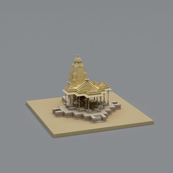 Stunning Indian Temple 3D Model