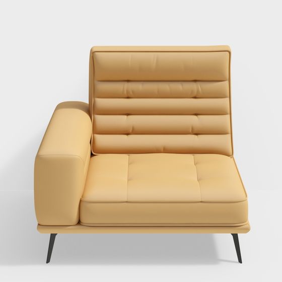 Stylish Low-Poly Sofa 3D model for Modern Interiors