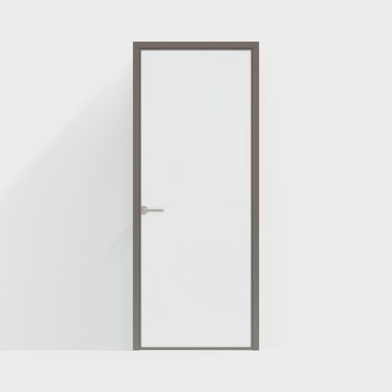 Contemporary Gray Swing Door 3D Model