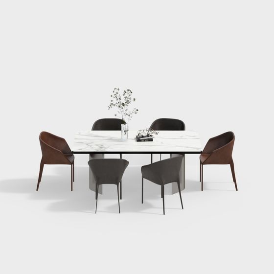 モダンダイニングテーブルと椅子セット