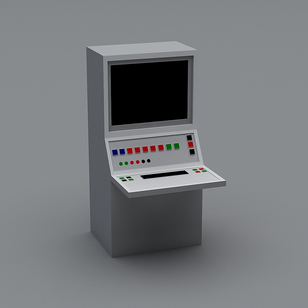 Retro Console 3D model with Low Polygon Style