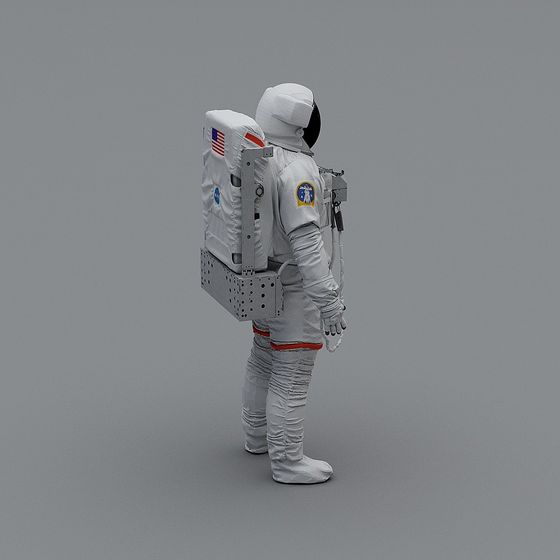 Low Polygon Astronaut Equipment 3D Model