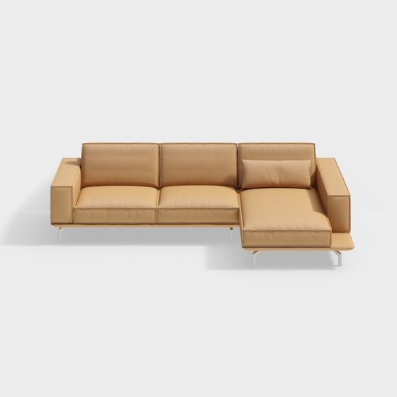 Urban Comfort Low-Poly Sofa 3D model