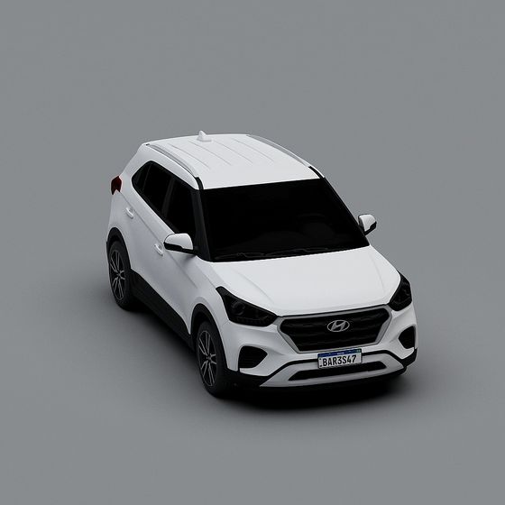 Hyundai SUV Low-Poly 3D Model