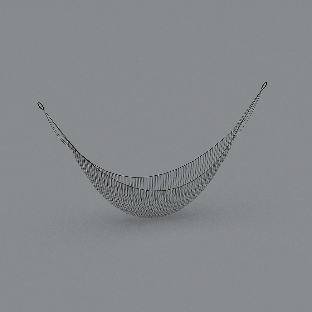 Elegant Low-Poly Hammock 3D model