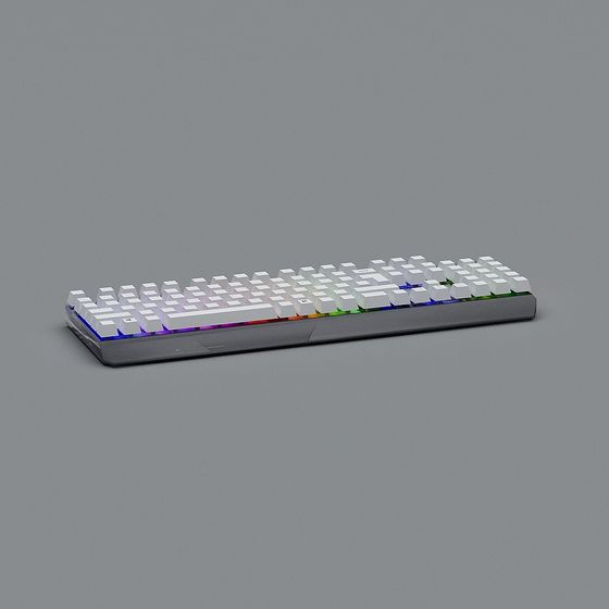 Stylish Low-Poly Keyboard 3D Model