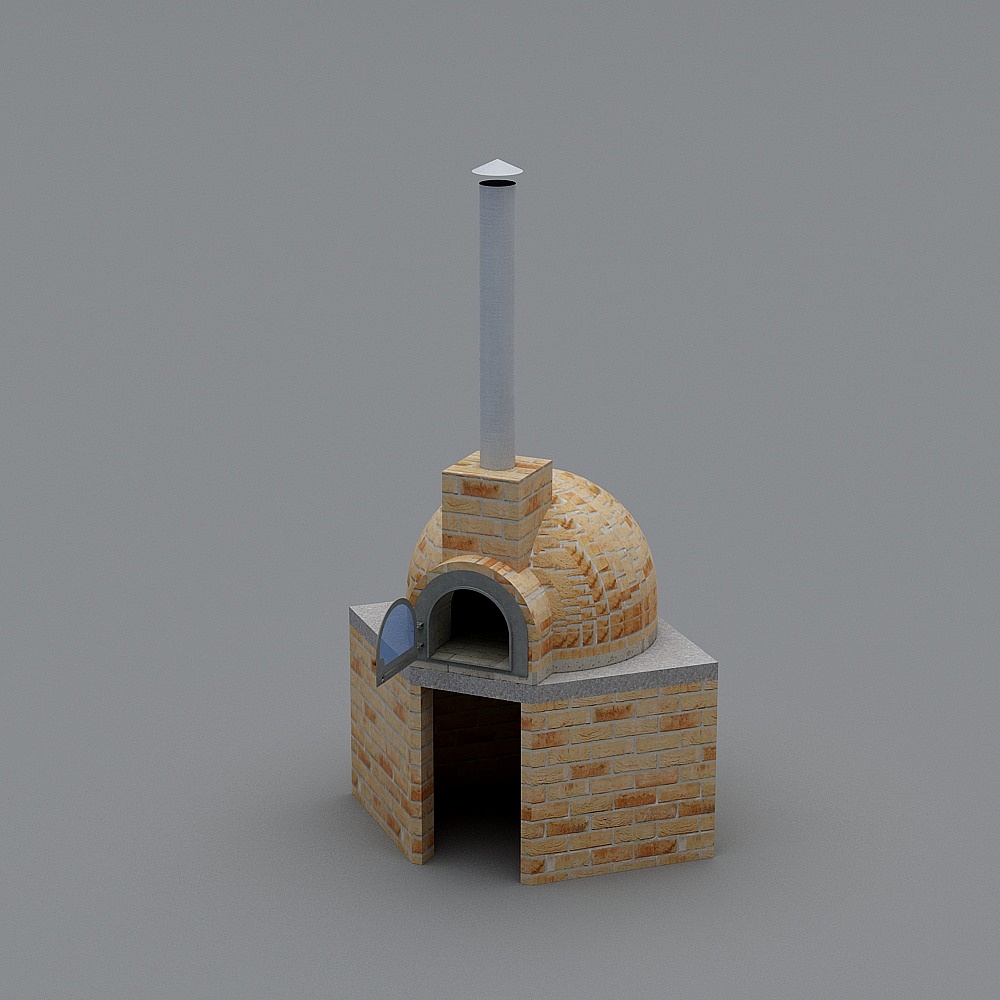 Rustic Oven 3D model