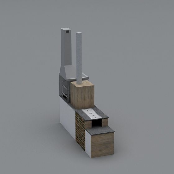 Urban Chimney 3D Model for Creative Spaces