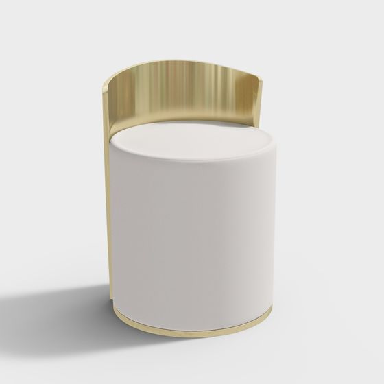 Chic Cylinder Stool 3D model for Contemporary Spaces