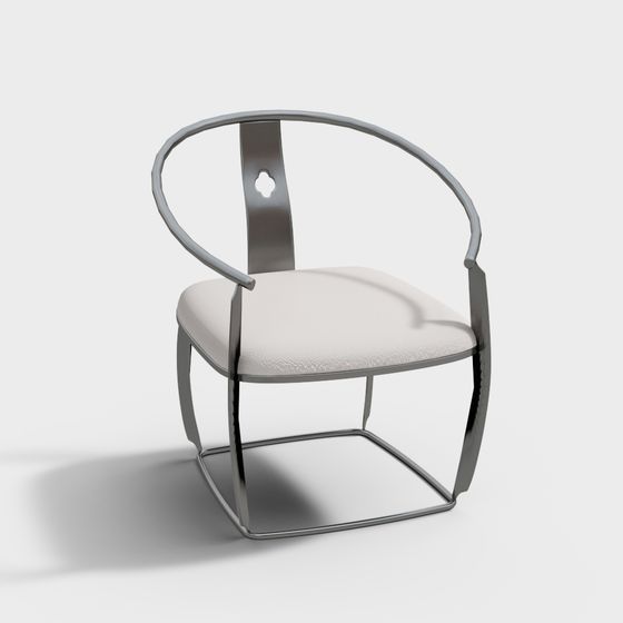 Elegant Metal Chair 3D Model