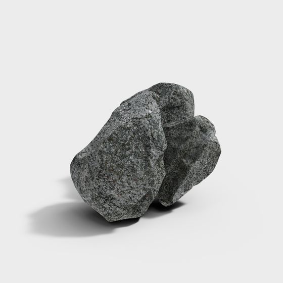 Realistic Low Poly 3D Rock Model