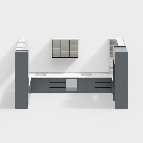 Urban Kitchen Low Poly 3D model for Creative Projects