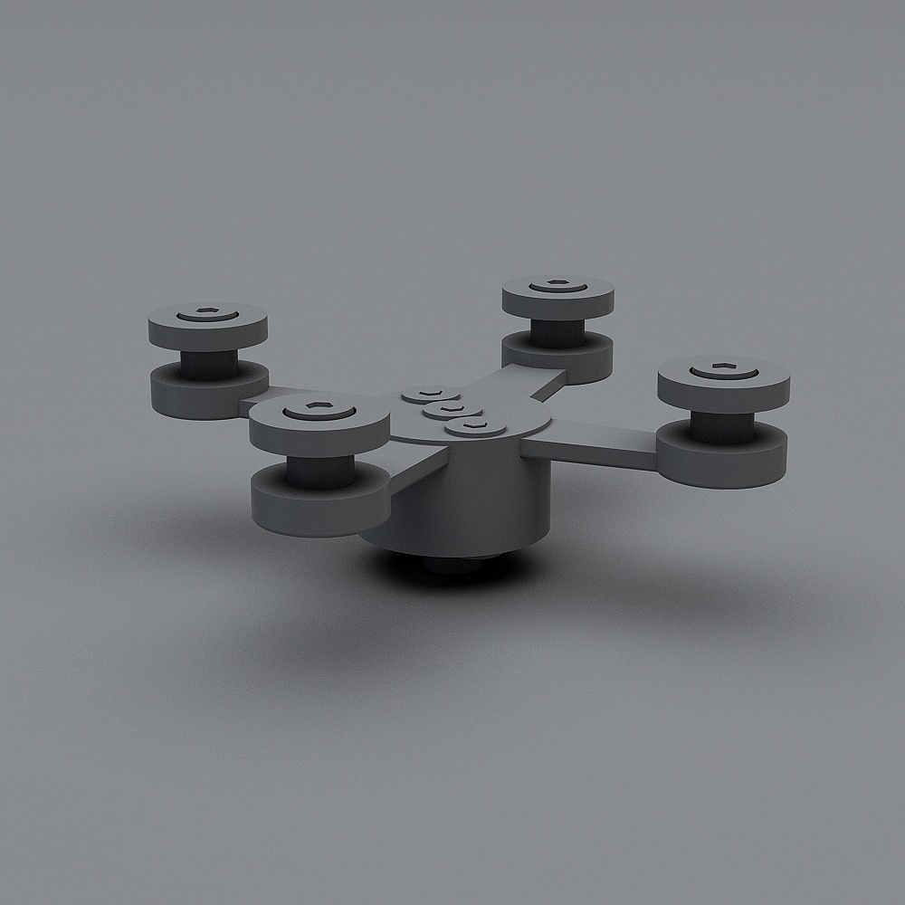 Futuristic Low Polygon Drone 3D Model
