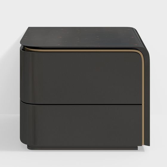 Stylish Low-Polygon Nightstand 3D model for Modern Interiors