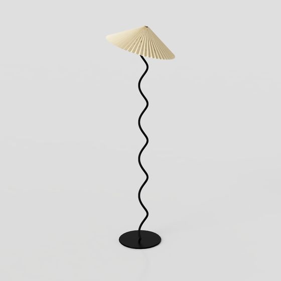 Elegant Curve Floor Lamp 3D model