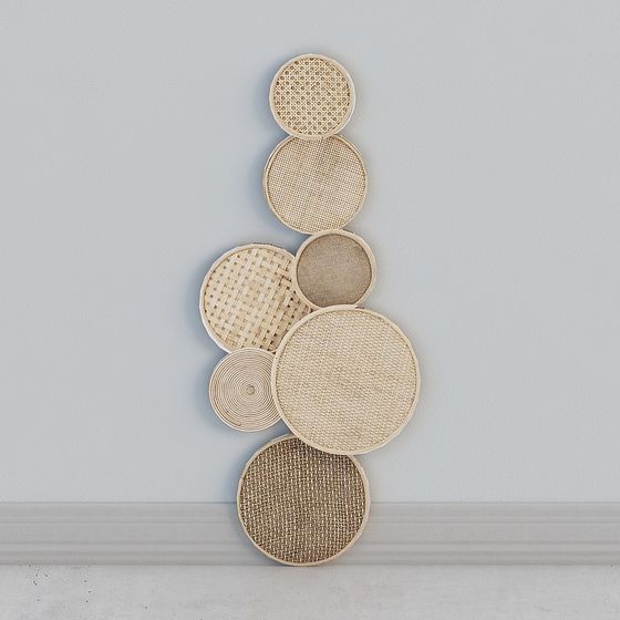 Bamboo Woven Wall Art 3D model