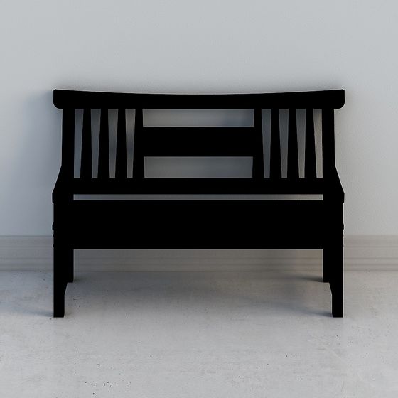 Stylish Urban Bench 3D model for Creative Spaces