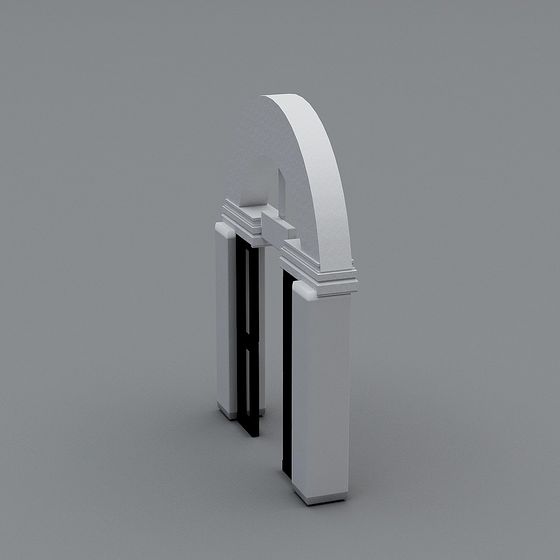 Elegant Low-Poly Architectural 3D Model