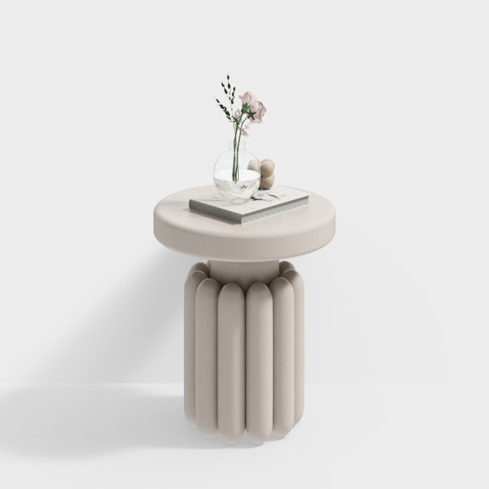 Elegant Round Table 3D Model – Low-Polygon Geometric Base