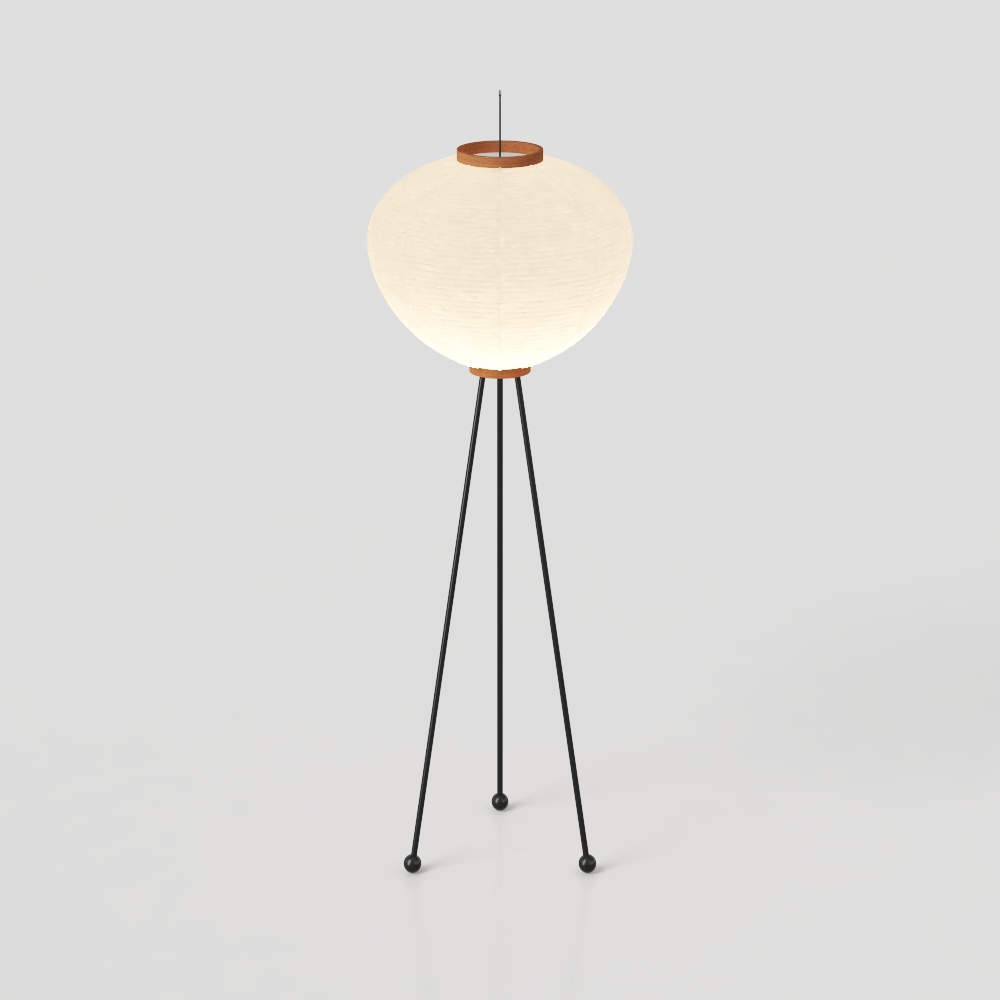 モダンクリームスタイルフロアランプ