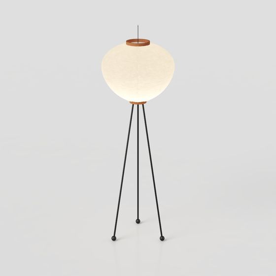 モダンクリームスタイルフロアランプ