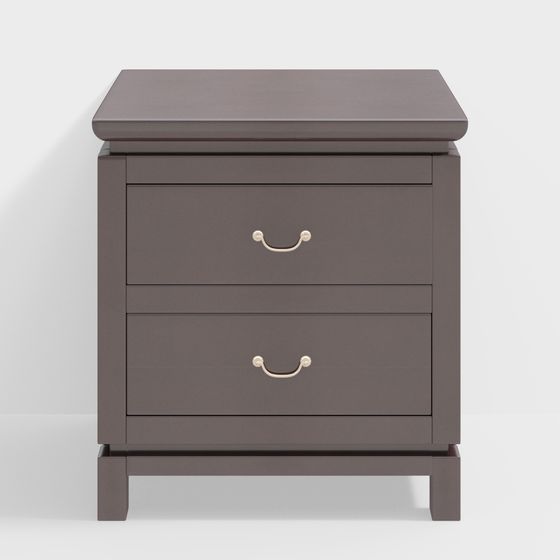 Elegant Low-Poly Nightstand 3D Model