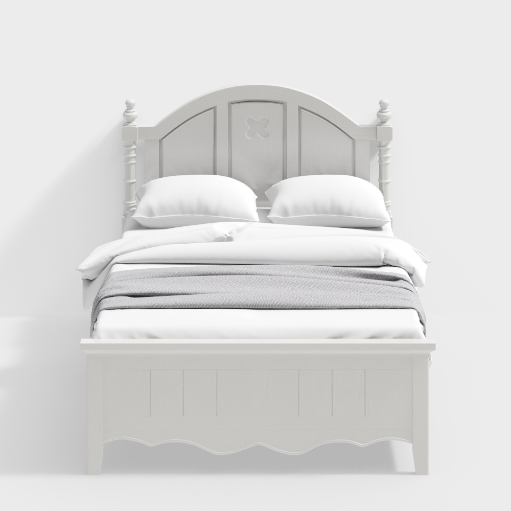 Contemporary white Queen Bed