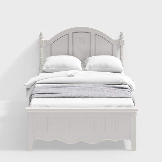 Elegant Minimalist Bed Frame 3D model