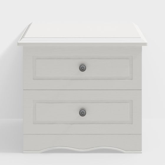 Elegant Low-Polygon Nightstand 3D model